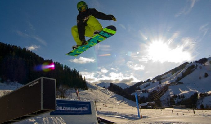 saalbach hinterglemm winter snowboarden 4