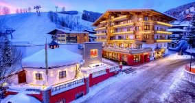 saalbach hinterglemm wellnesshotel kendler winter aussen